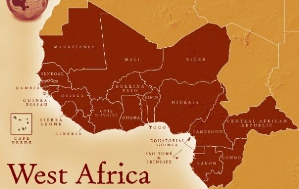 a map of the west africa region