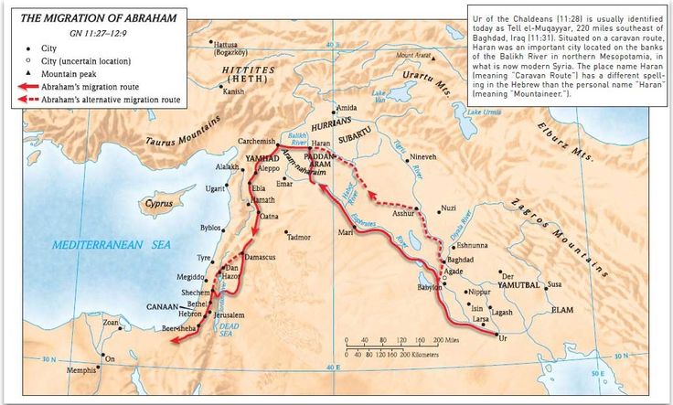 a map showing the location of the kingdom of abraham and his empire in ancient times