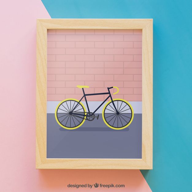 Download Download Frame Mockup With Bike For Free Frame Mockups Poster Frame Frame