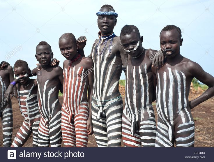 Download this stock image: Boys belonging to the Mursi tribe ( Ethiopia) - ECR4BC from Alamy's library of millions of high resolution stock photos, illustrations and vectors. Tribe Outfit, African Tribe Woman, Mursi Tribe Ethiopia, Tribes Man, Tribe Women, Mursi Tribe, African Tribe, The Tribe, African Culture