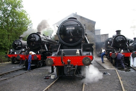 Loco sheds at Haworth, KWVR Flying Scotsman, Steam Engine Trains, Steam Engines, Steam Train, Steam Engine, Steam Trains, Steam Locomotive, Yorkshire, Steam