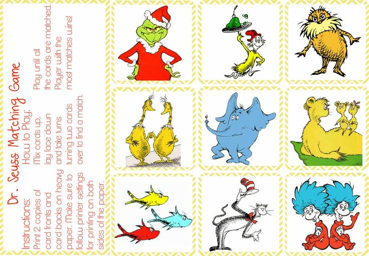 an image of dr seuss and the cat in the hat printable book page