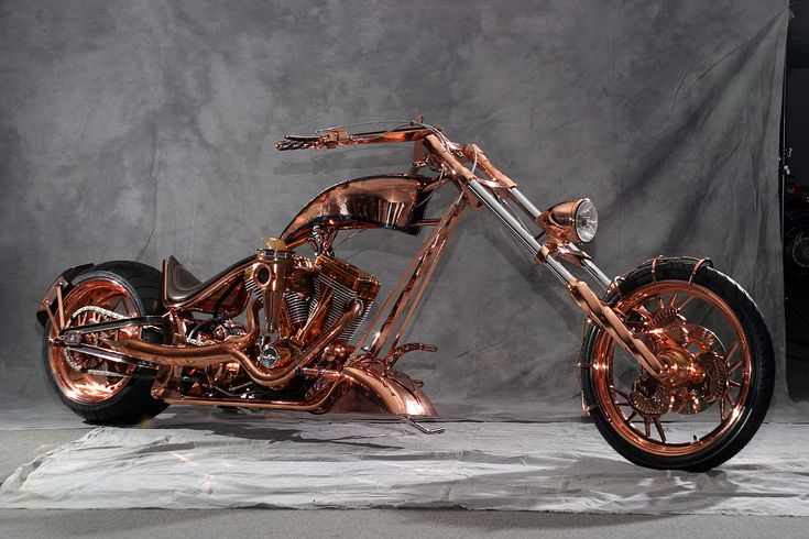 a motorcycle that is made out of metal