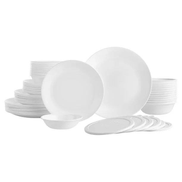 white plates and bowls stacked on top of each other