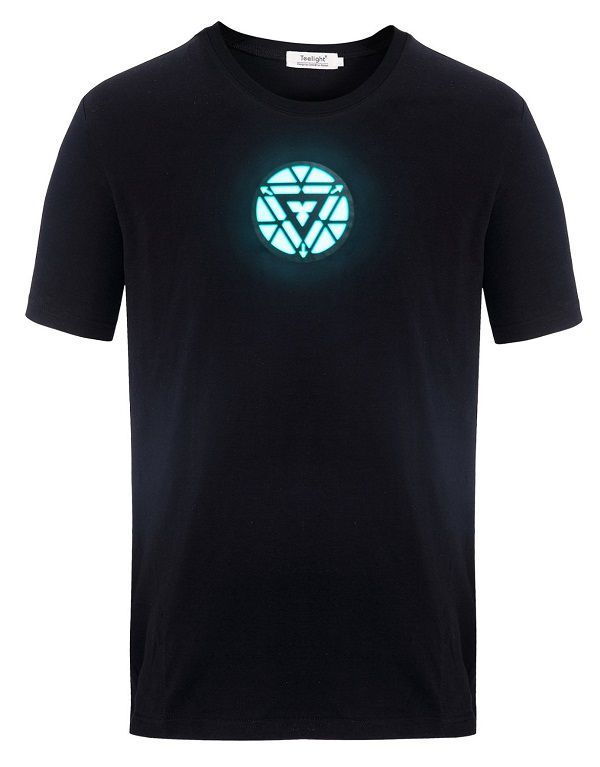 Tony Stark Light-Up Arc Reactor LED Iron Man 3 Iron Man Tshirt, Stark Lighting, Iron Man Arc Reactor, Iron Man Shirt, Iron Men 1, Iron Man 2, Arc Reactor, Marvel Clothes, Marvel Merchandise