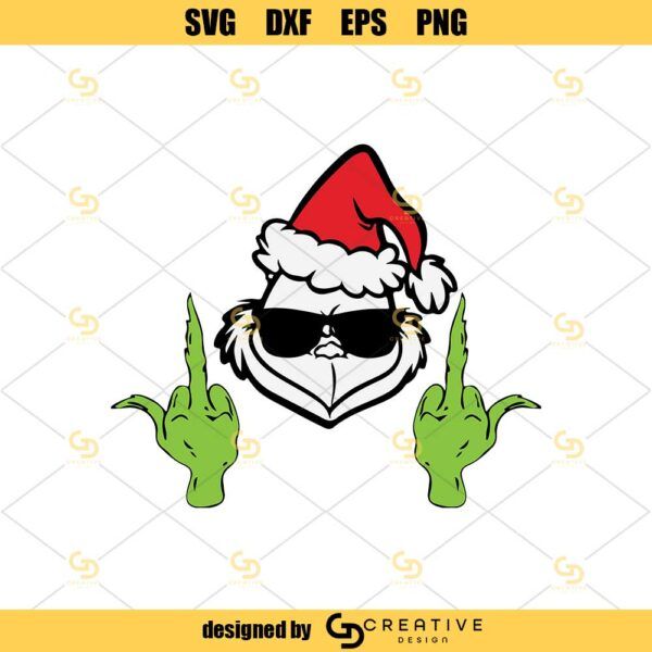 Grinch Giving the Finger Svg, Grinch Middle Finger Svg, Grinch Hands ...