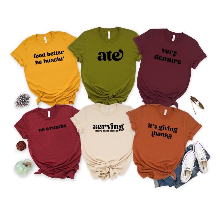 Gen Z Sayings Funny Thanksgiving Shirts - Unisex Short Sleeve T-Shirt We use Bella + Canvas 3001 premium t-shirts which have a soft and light feel, It's very comfy and with it's unisex sizing it's perfect for both men and women. Fun Holiday Shirts For The Entire Family! BRAND & MATERIAL: Bella + Canvas - Unisex Short Sleeve Jersey Tee - 3001 - 4.2 oz., 100% airlume combed and ringspun cotton, 32 singles - Athletic Heather and Black Heather are 90/10 airlume combed and ringspun cotton/polyester  - Ash is 99/1 airlume combed and ringspun cotton/polyester - Alternate Heather CVC/Blend colors are 52/48 airlume combed and ringspun cotton/polyester  - Heather Prism colors are 99/1 airlume combed and ringspun cotton/ polyester (Unique coloring, grey flecks of heather pulled through the base color Gen Z Funny, Teen Slang, Funny Thanksgiving Shirts, Crafty Mom, Food Shirt, Family Brand, Thanksgiving Food, Family Thanksgiving, Group Shirts