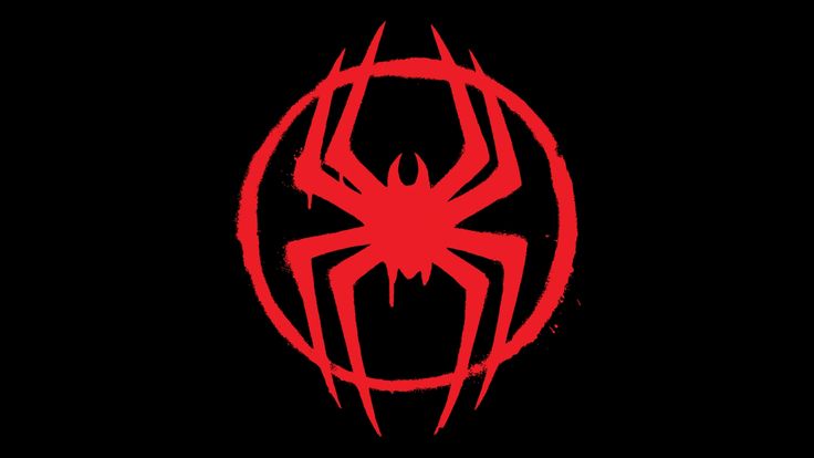 the amazing spider man logo on a black background