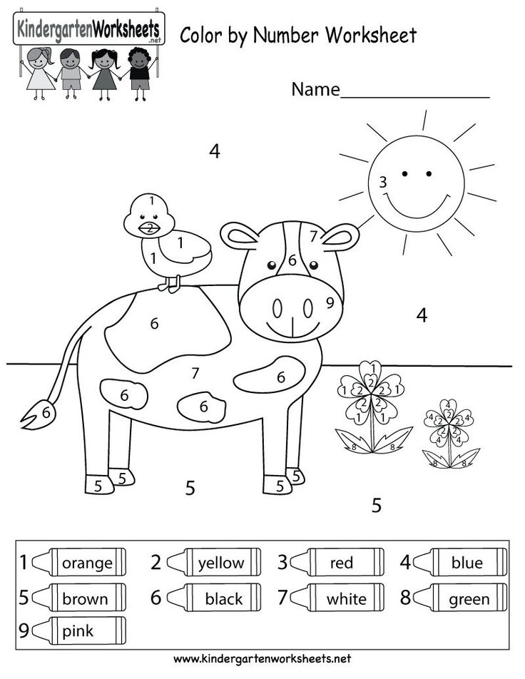 the color by number worksheet for children