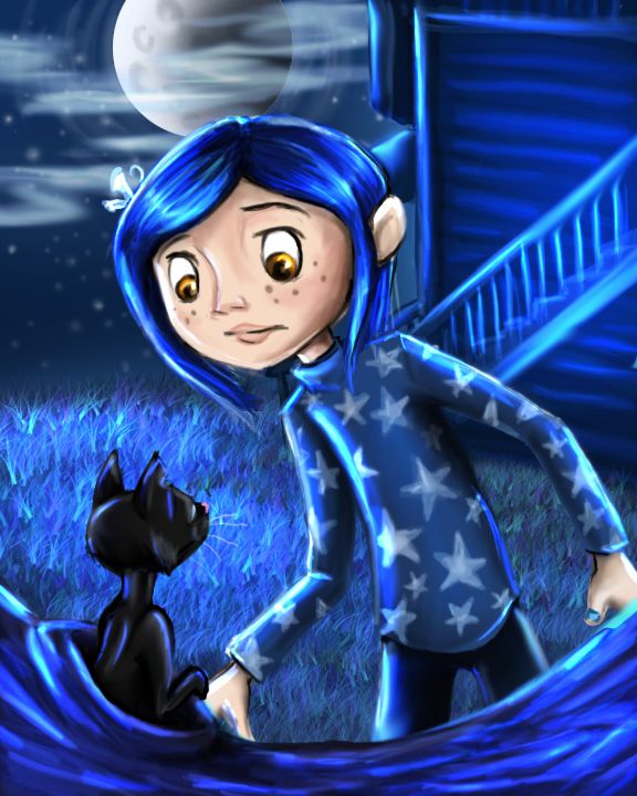 Coraline and the Cat by sharkie19 on DeviantArt