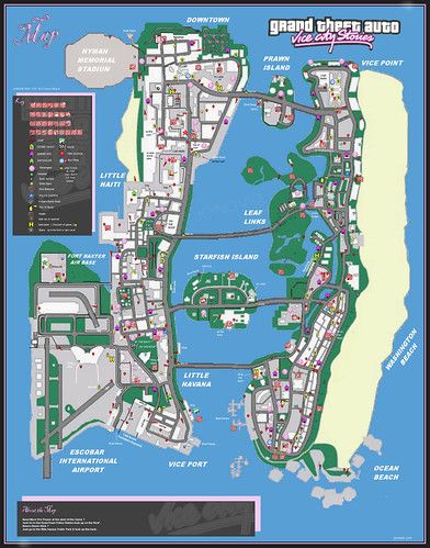 GTA vice city stories Game Map | City games, Gta, Grand theft auto series