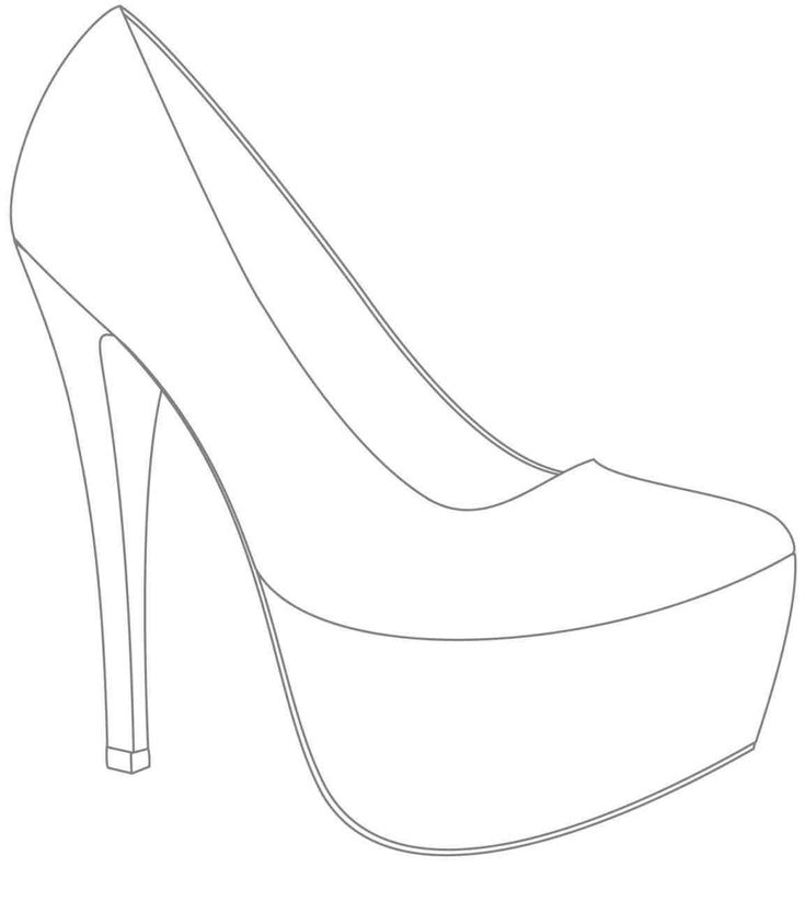 High Heel Drawing Template At Paintingvalley | Explore For High Heel Shoe Template For Card - CUMED.ORG High Heel Drawing, Heel Drawing, Woodland Shoes, Shoe Template, Mens Winter Shoes, Designer Wedding Shoes, Wedding Shoes Comfortable, Drawing Template, Shoes Drawing