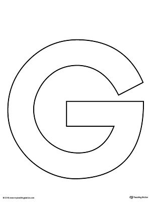 Uppercase Letter G Template Printable | Letter g crafts, Letter a ...