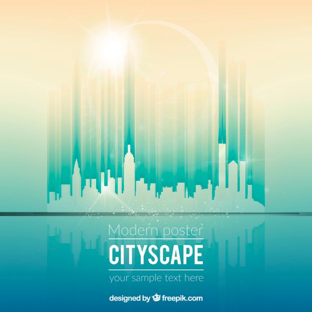 an abstract cityscape background with skyscrapers