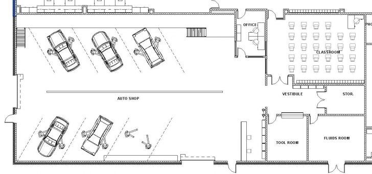 House Plan Automotive Shop Floor Unique Plans Craftsman