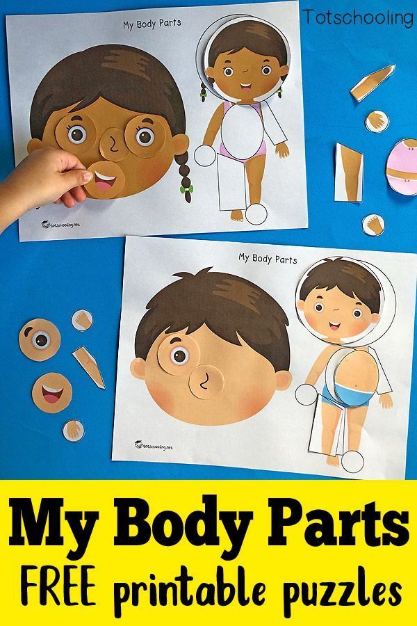 FREE printable activity for toddlers and preschoolers to identify body parts and place pieces where they go. Great anatomy activity that also helps to build vocabulary. My Body Parts, Ece Activities, Body Parts Preschool Activities, Body Parts For Kids, Body Preschool, Face Parts, Toddler Games, Body Parts Preschool, Free Printable Puzzles