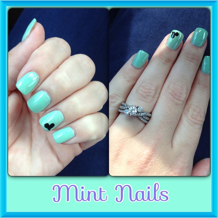 Mint nails Mint Nails, Get Nails, Cool Nail Designs, Color Theory, Fun Nails, Hair And Nails, Mint, Nail Polish, Nail Designs