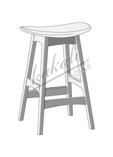 an illustration of a stool with the seat up