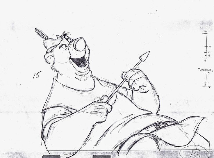 a drawing of a cartoon character holding a toothbrush and pointing to something in his mouth