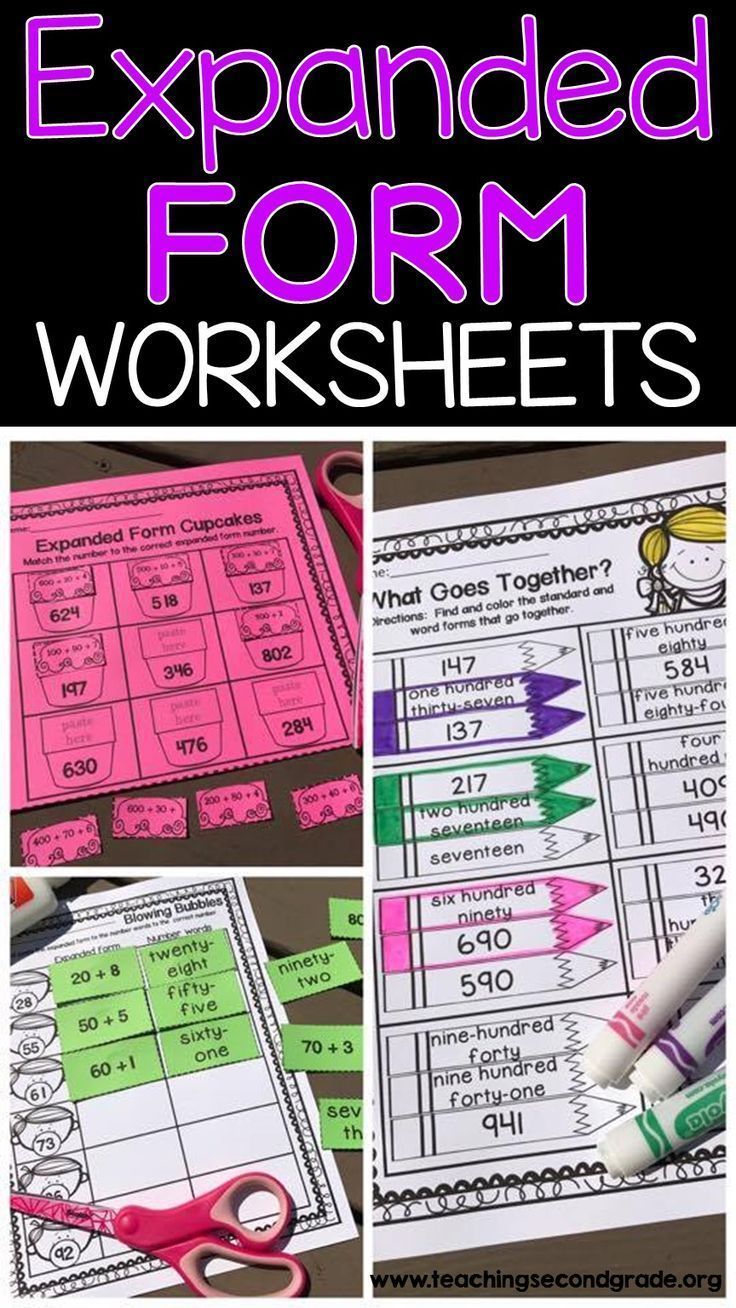 the expanded form worksheets are great for students to practice their ...