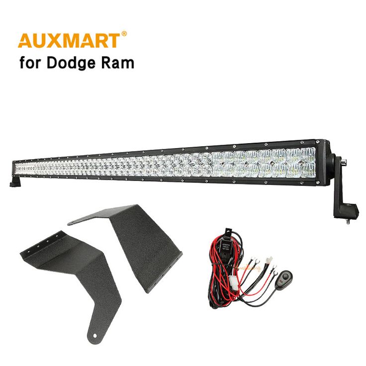 led light bar for dodge rammer with wiring and accessories on white background, including an extension