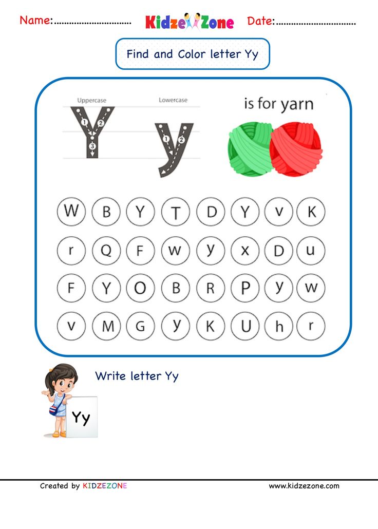 the letter y worksheet for kids to learn with their handwriting and color letters