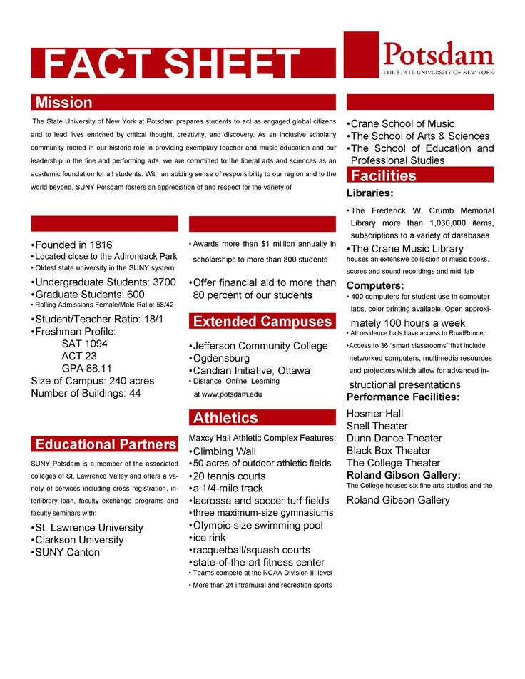 a red and white resume template with the words fact sheet written in black on it