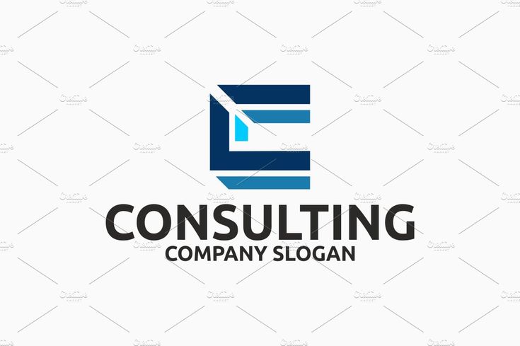 the logo for consulting company, consisting of two letters e and f on white background