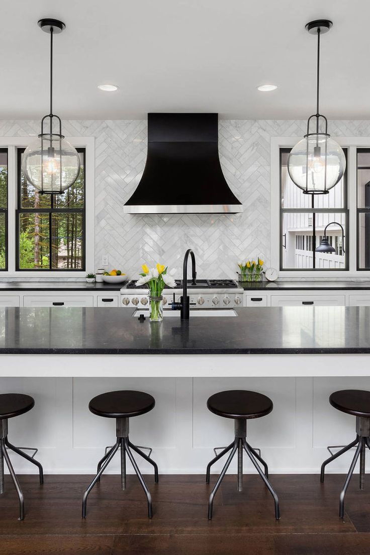 50+ Black Countertop Backsplash Ideas (Tile Designs, Tips & Advice