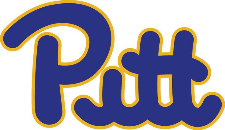 the pitt logo is shown in blue and yellow