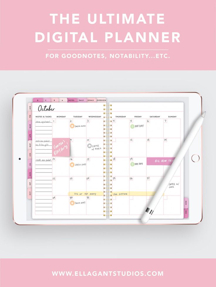 the ultimate printable digital planner for goodnots, notabiily