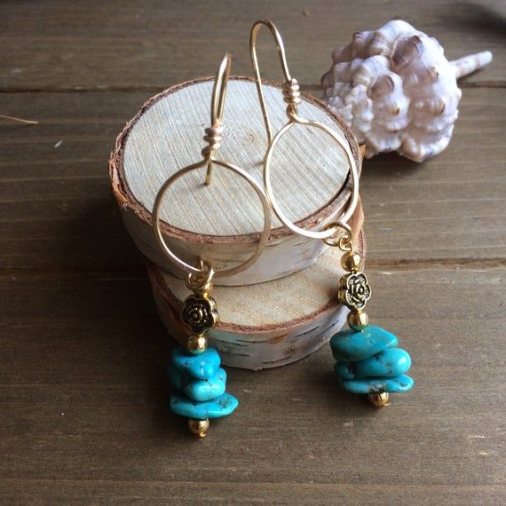 Sleeping beauty earrings turqouise blue hoop earrings boho earrings handmade gold wire earrings dang Bohemian Brass Wrap Earrings Wire Wrapped, Bohemian Blue 14k Gold-filled Jewelry, Blue Bohemian 14k Gold Filled Jewelry, Bohemian Blue 14k Gold Filled Jewelry, Bohemian Blue Wire Wrapped Hoop Earrings, Handmade Bohemian 14k Gold Filled Earrings, Bohemian 14k Gold Filled Wire Wrapped Jewelry, Handmade 14k Gold Filled Bohemian Earrings, Turquoise Wire Wrapped Dangle Hoop Earrings