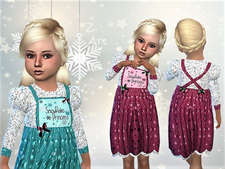 A glittering dress for little winter princesses :D Found in TSR ...