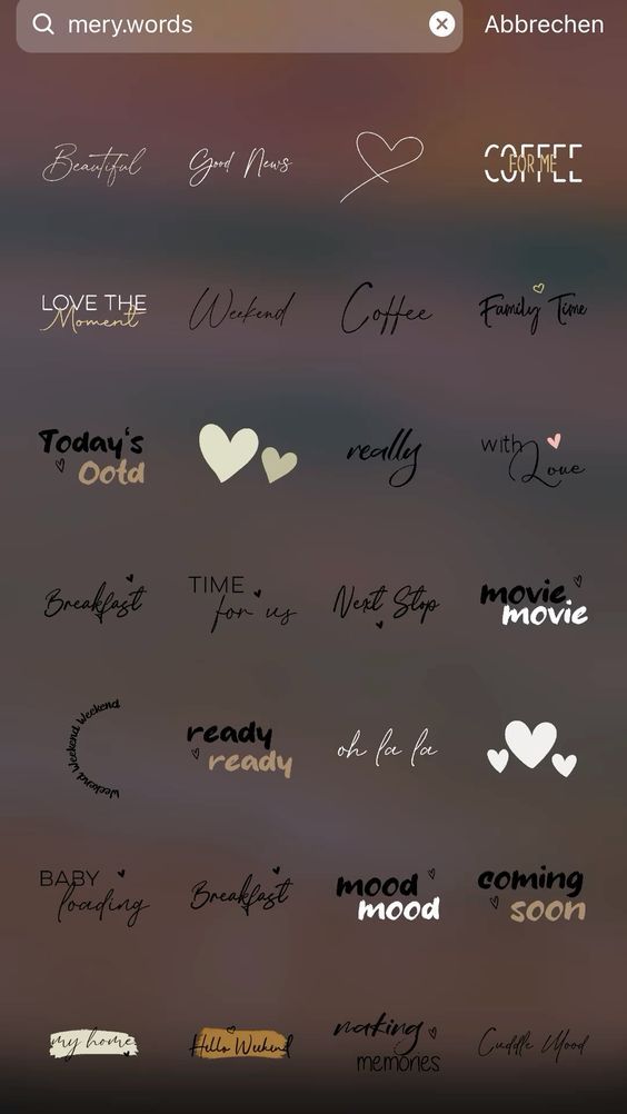 an iphone screen with different types of writing on it