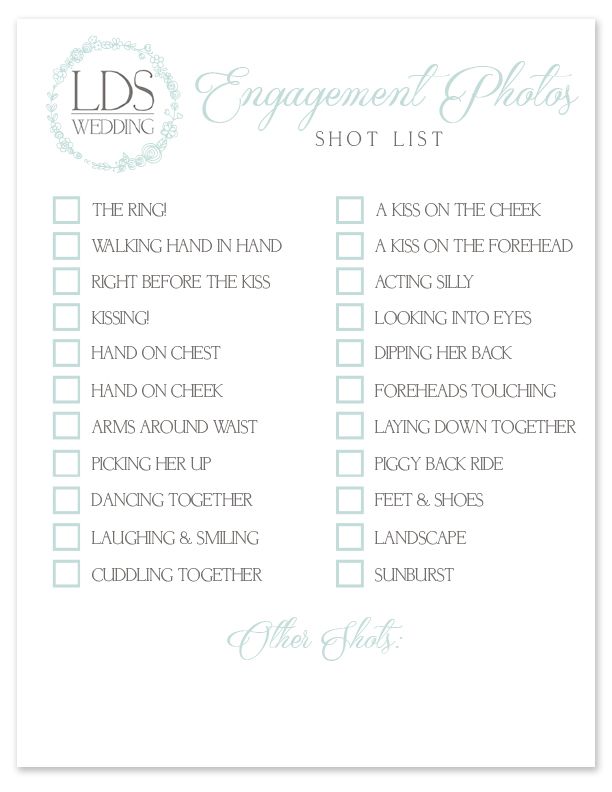 the wedding photography checklist is shown in blue and white, with flowers on it