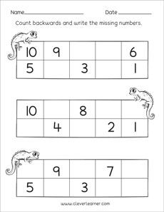 Image result for write the missing number | Preschool number worksheets ...