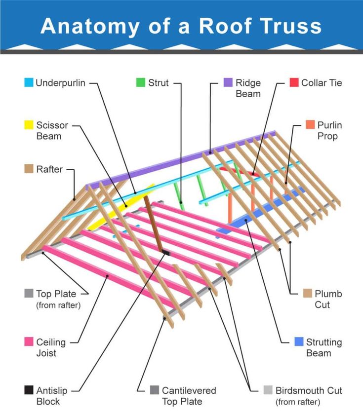 the anatomy of a roof truss