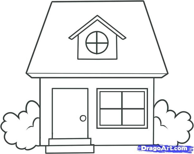 How to draw a house House drawing for kids Simple house 