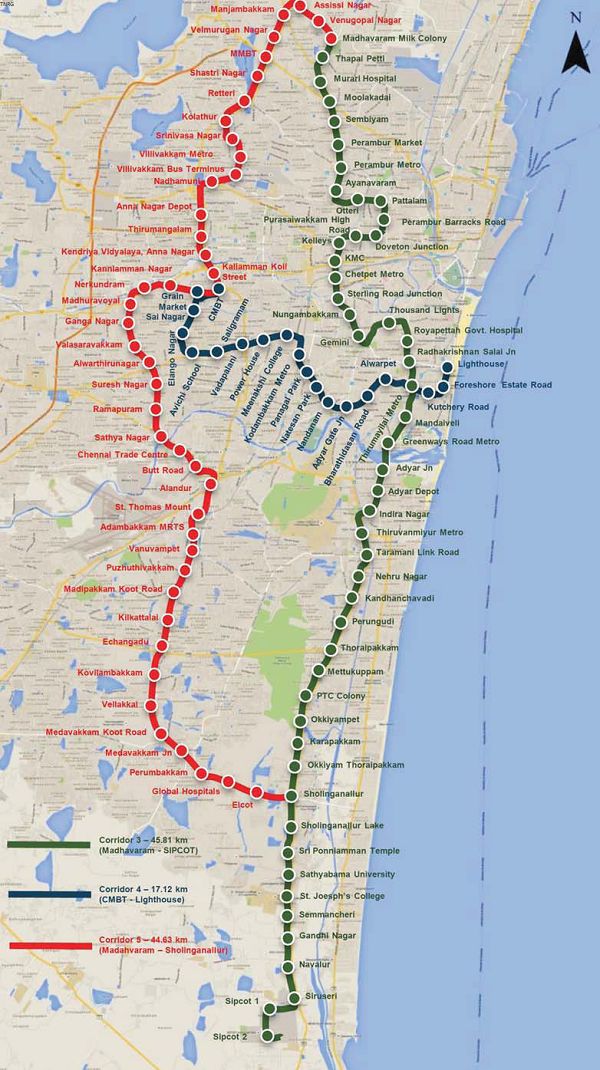 Cmrl Publishes Official Phase Map Of Chennai Metro Project The Metro ...