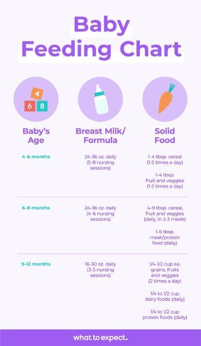 What Is the Best Feeding Schedule for Your Baby? in 2020 | Baby solid ...