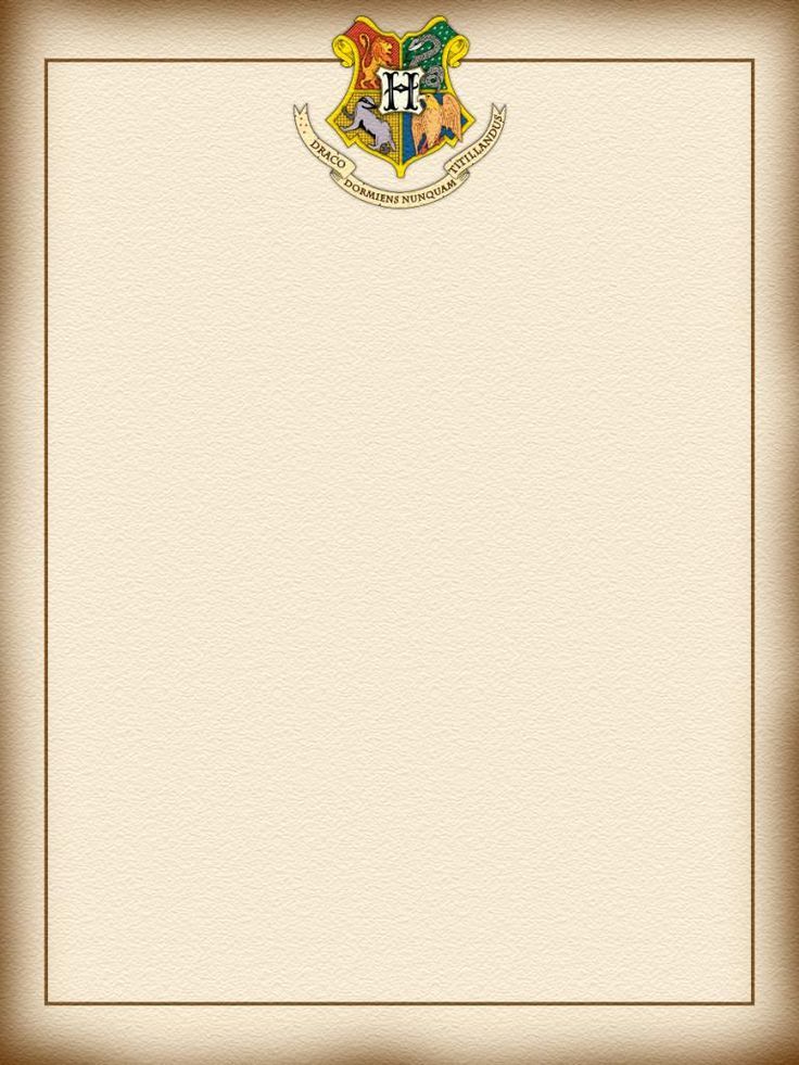 the hog potters crest is on top of a white paper with gold trimming