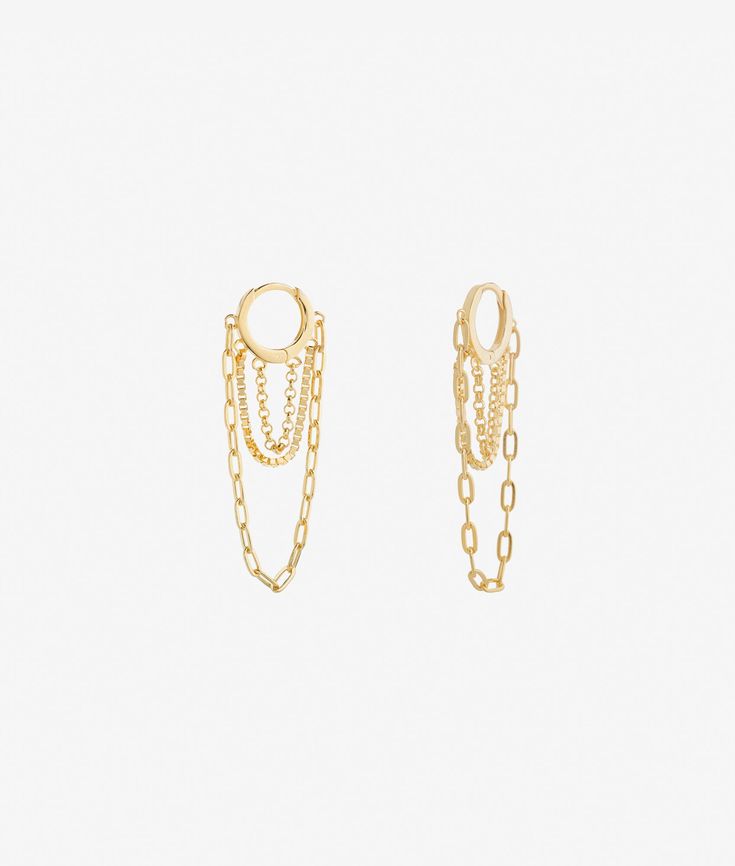 14K vermeilLength: 12.7mm/0.5in 14k Gold-filled Earrings With Dangling Charms, Gold-plated Hoop Earrings With Pearl Charm, Gold-plated Dangle Hoop Earrings With Pearl Charm, 14k Gold-filled Dangle Earrings With Pearl Charm, Elegant 14k Gold-filled Hoop Earrings With Dangling Charms, Rolo Chain, Huggie Hoop Earrings, Box Chain, Paloma