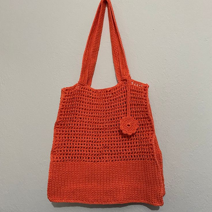 it is 100% handmade. Medium size Mesh Bag (Details) Knitted Tote Beach Bag For Daily Use, Casual Crochet Bags With Double Handles, Knitted Bags For Everyday Summer Use, Square Knitted Bags For Everyday Use, Knitted Rectangular Shoulder Bag For Daily Use, Everyday Knitted Square Bag, Daily Use Knitted Rectangular Shoulder Bag, Trendy Hand Knitted Tote Shoulder Bag, Trendy Hand Knitted Bag For Daily Use