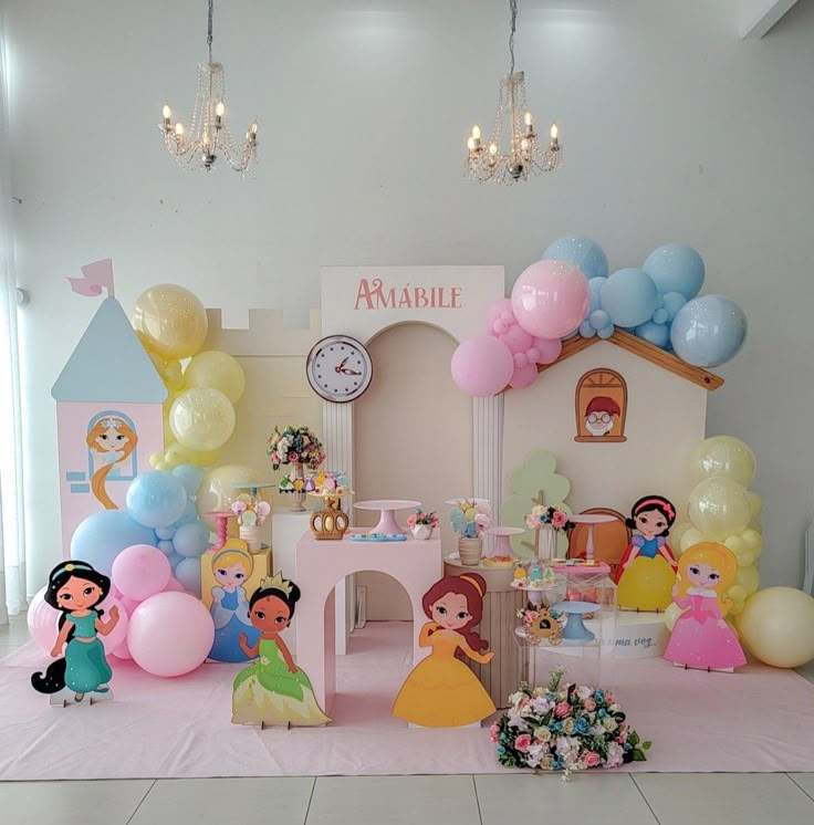 Pin de Kellen Duarte em Decoração festa | Decoração festa princesas ...