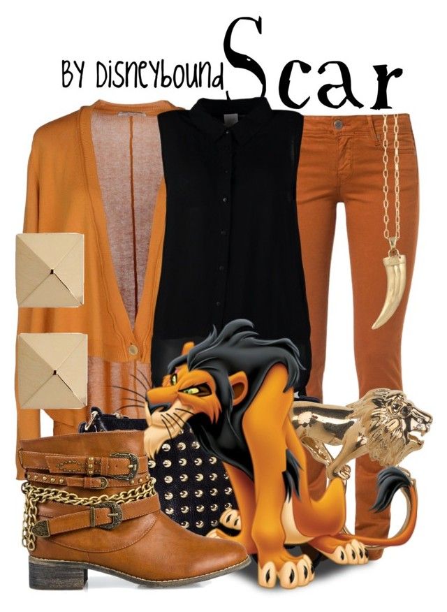 an orange and black outfit is featured in this fashion ad for the magazine, scar