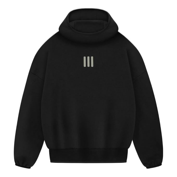 adidas x Fear of God Athletics Heavy Fleece 'Black' IW8925 Fear Of God Hoodie, Oversized Outfits, Oversize Outfit, Black Luxury, Fear Of God, Adidas X, Stylish Sneakers, Fleece Hoodie, Black Hoodie