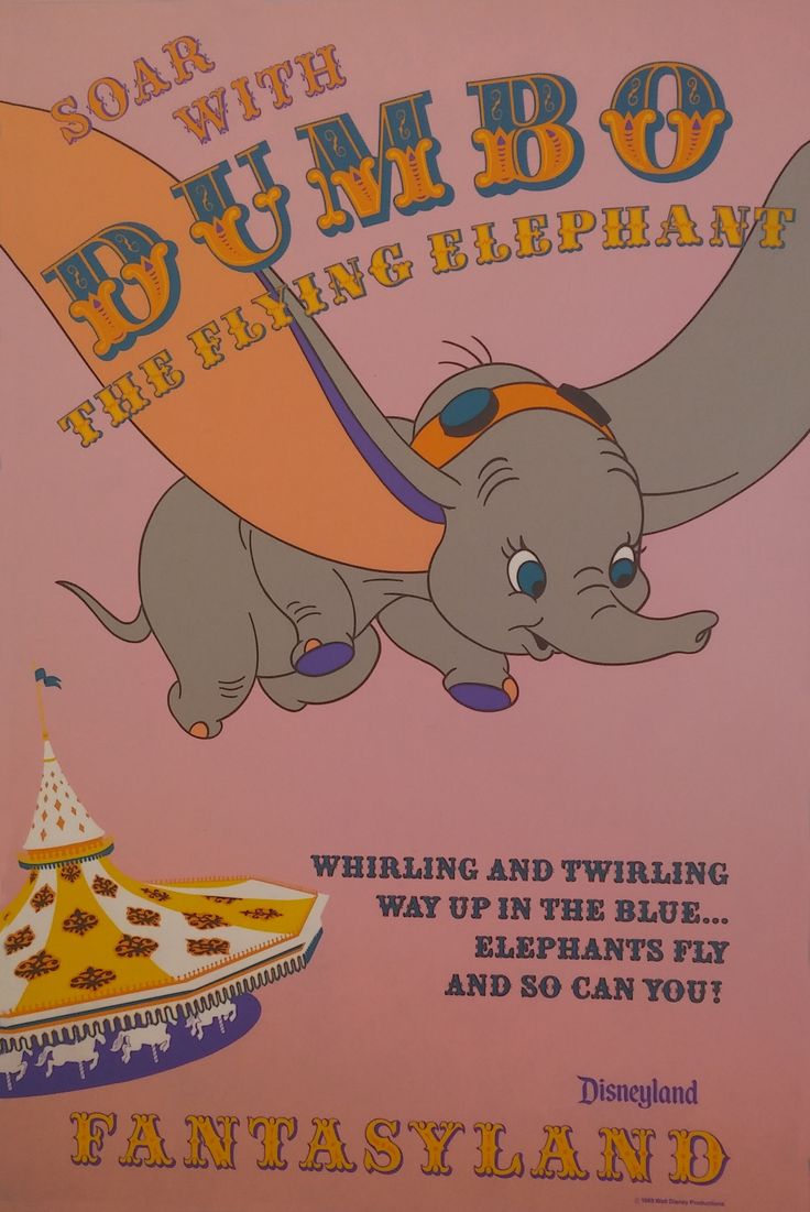 an old disney book with the character dumbo on it