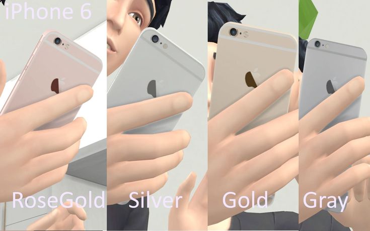 four different views of an iphone 6, 4s, and 5 with text below