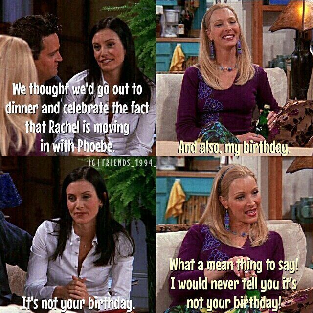 two women talking to each other on the set of friends tv show, one has ...