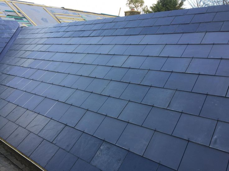 an image of a roof that has been painted blue